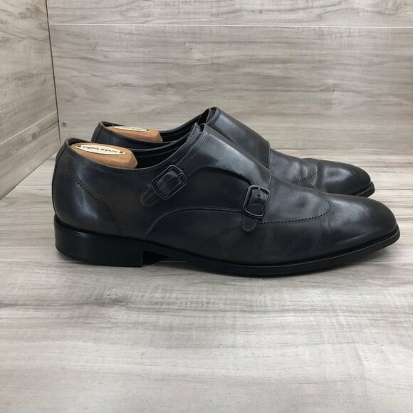 Kenneth Cole Monk Strap Shoes Mens 11M Gray Lether Buckle Dress Shoes main image 11